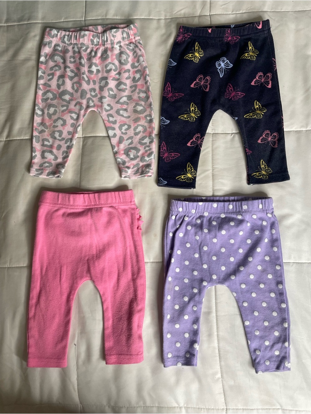 3-6M Kidgets 4Pcs Bundle of Baby Girl Leggings